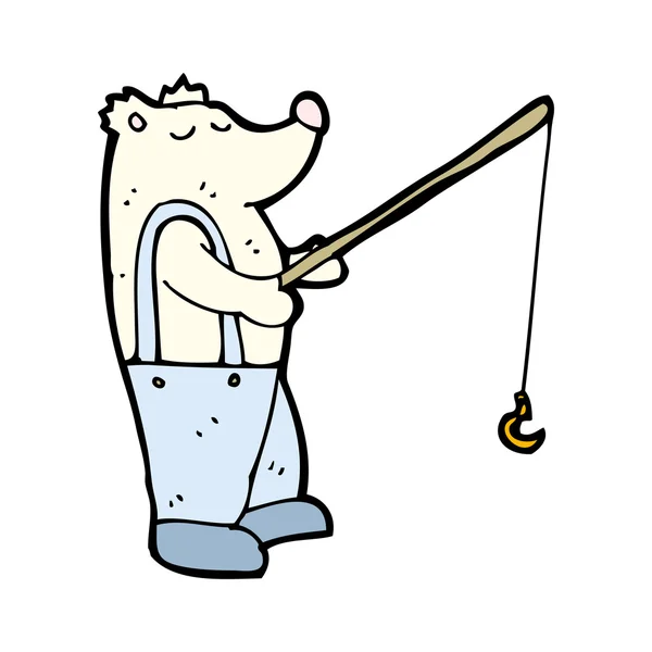 Bear fishing cartoon — Wektor stockowy