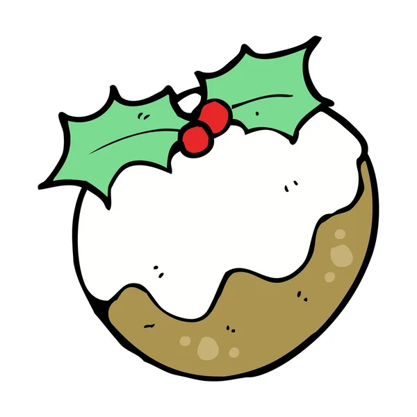 Pouding de prune de Noël Caractère — Image vectorielle