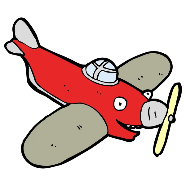 Karikatür uçak — Stok Vektör