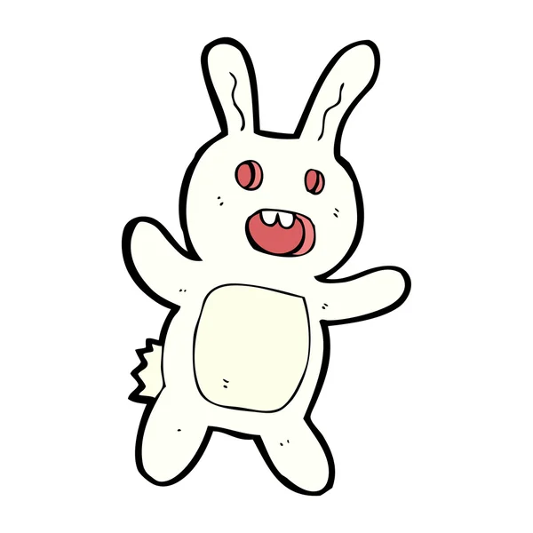 Effrayant Halloween lapin dessin animé — Image vectorielle