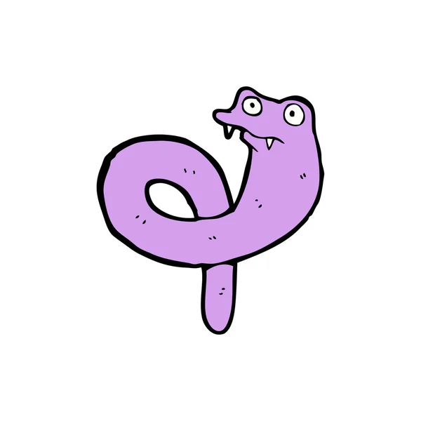 Serpiente púrpura de dibujos animados — Vector de stock