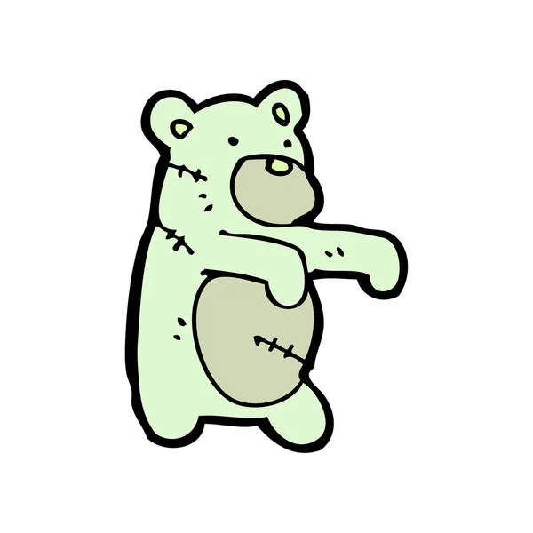 Cartoon zombie teddy bear — Stock Vector