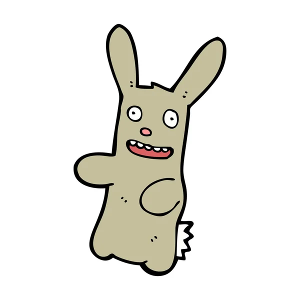 Scary bunny cartoon — 图库矢量图片