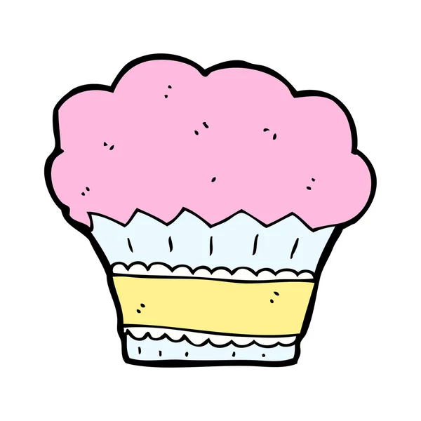 Girly cupcake karikatür — Stok Vektör