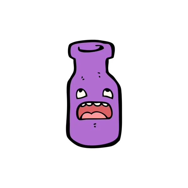 Bottle cartoon character — Stock Vector