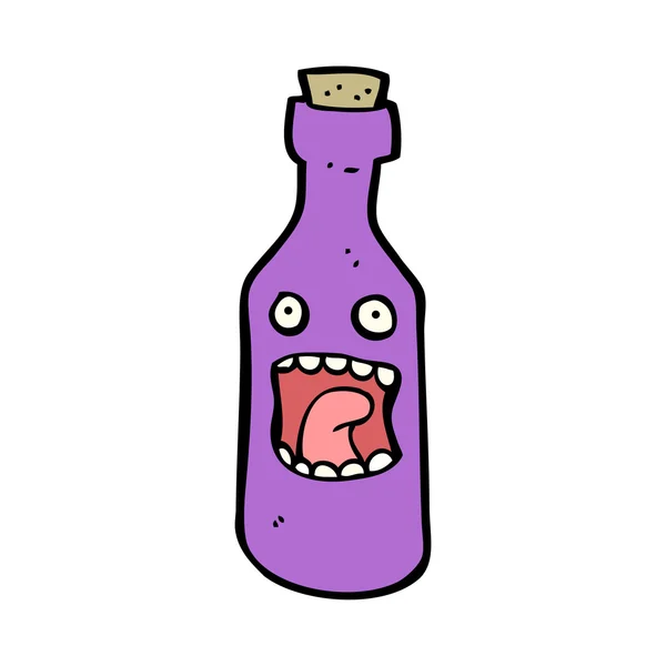 Happy bottle cartoon — Stock Vector