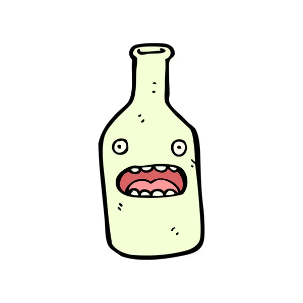 Parler bouteille personnage de dessin animé — Image vectorielle