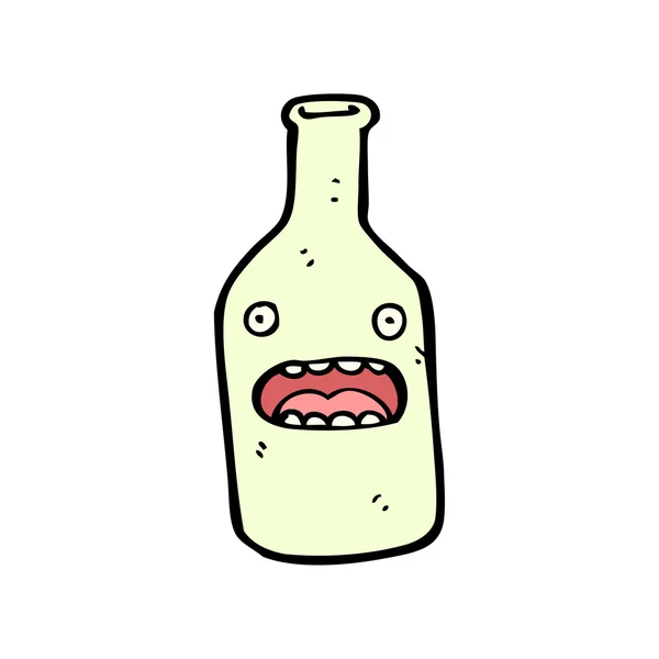 Sprechende Flasche Cartoonfigur — Stockvektor