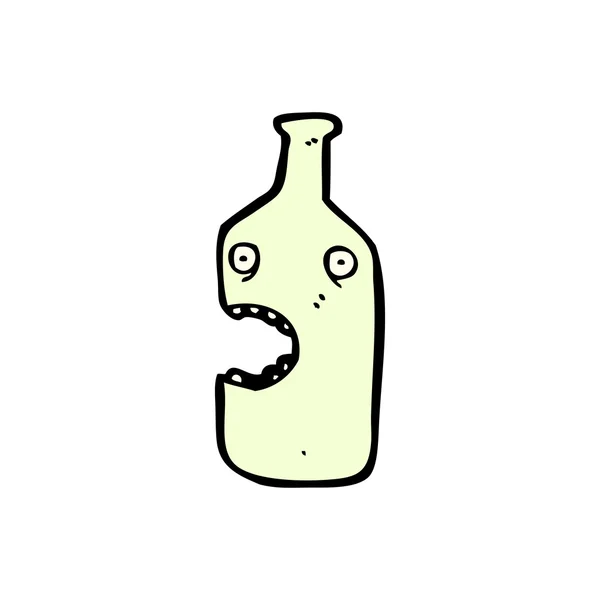 Hablando de personaje de dibujos animados botella — Vector de stock