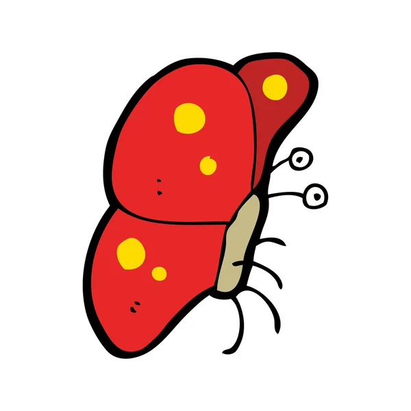 Borboleta dos desenhos animados — Vetor de Stock