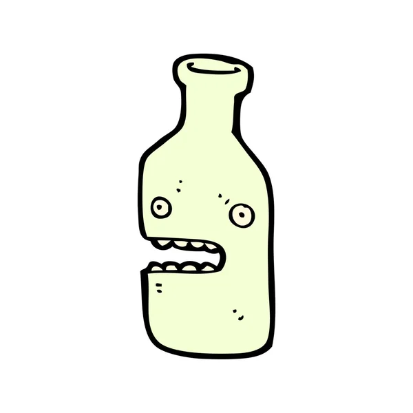 Parler bouteille de vin dessin animé — Image vectorielle