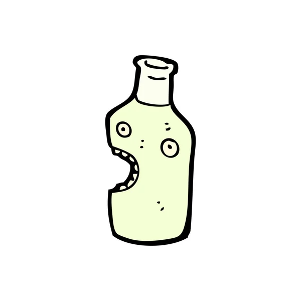 Hablando de dibujos animados botella de vino — Vector de stock