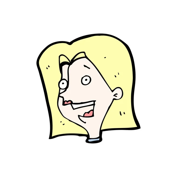 Cartoon laughing woman — Stock Vector