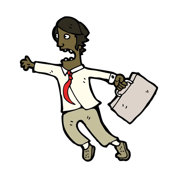 Kancelář muž běžící kreslený — Stockový vektor
