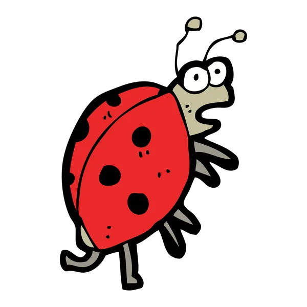 Coccinella del fumetto — Vettoriale Stock