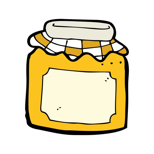 Cartoon jam jar — Stock Vector