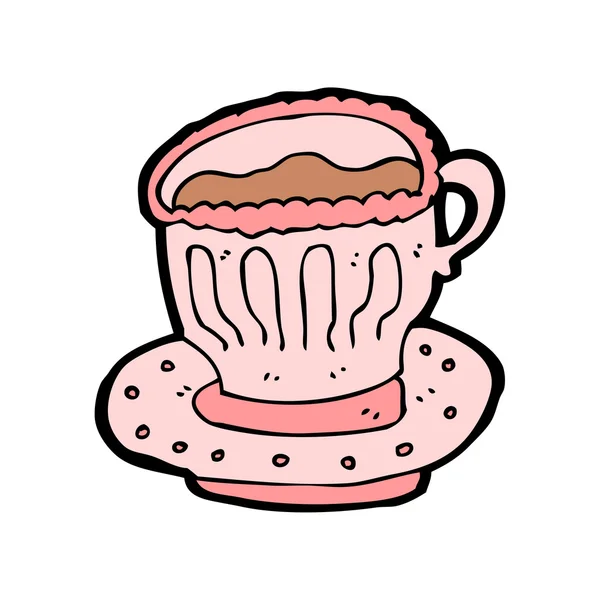 Cartone animato fantasia tazza di tè — Vettoriale Stock
