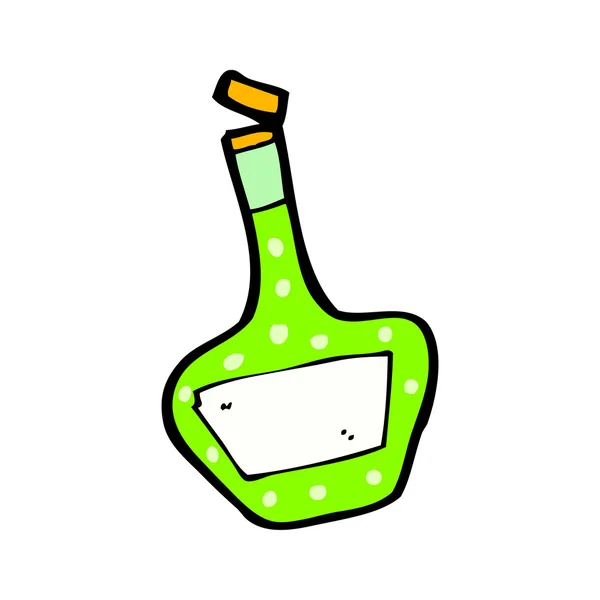 Halloween karikatura zelený nápoj — Stockový vektor