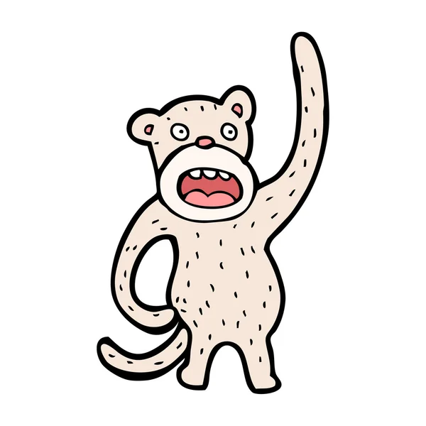 Dessin animé drôle rasé singe dessin animé — Image vectorielle