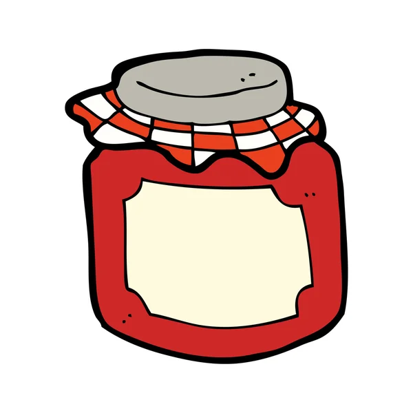 Pot de confiture de bande dessinée — Image vectorielle