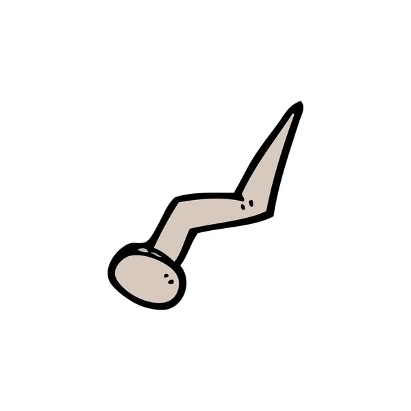Bent bande dessinée ongle — Image vectorielle