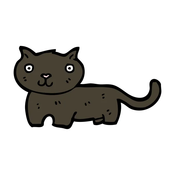 Cartoon zwarte kat — Stockvector