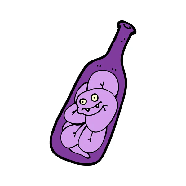 Cobra dos desenhos animados em garrafa — Vetor de Stock