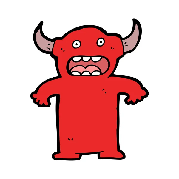 Desenho animado gritando diabo — Vetor de Stock