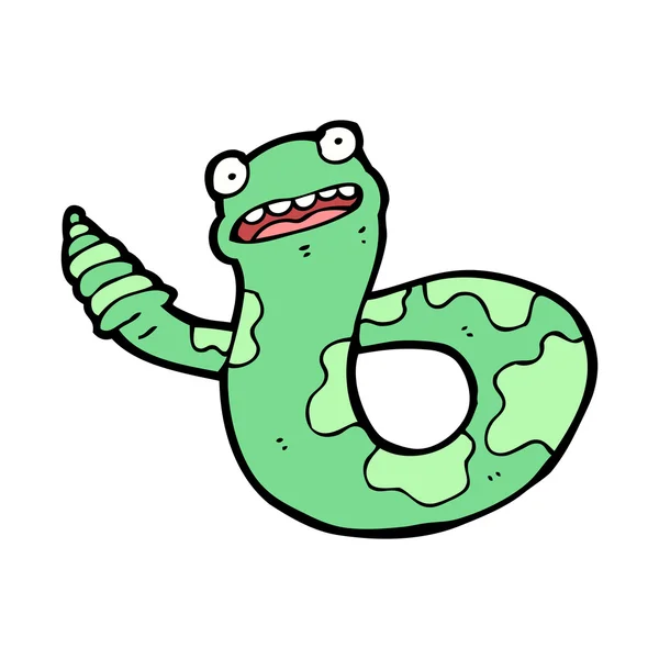 Cartone animato serpente verde — Vettoriale Stock