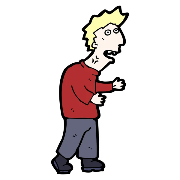 Benadrukt man cartoon — Stockvector