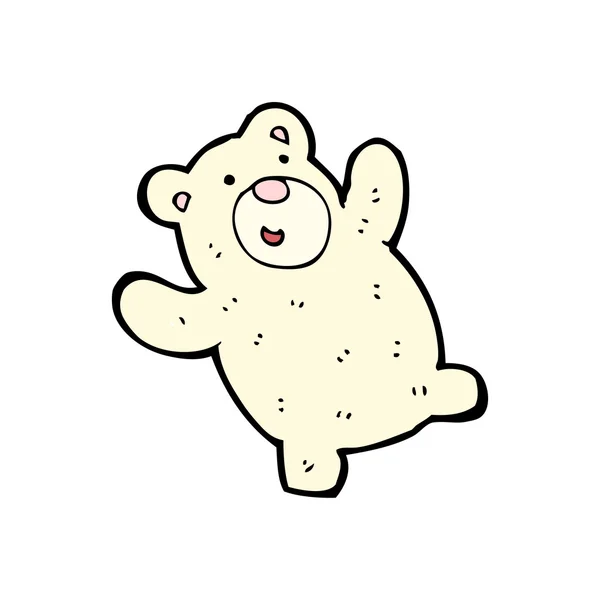 Happy little polar bear cartoon — Stock Vector