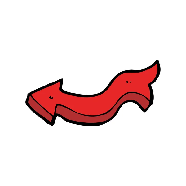 Stuha červená šipka — Stockový vektor