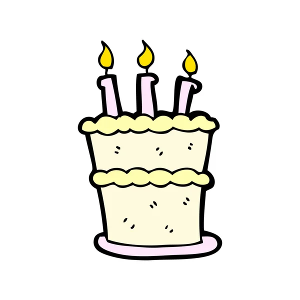 Birthday cake cartoon — Stock Vector