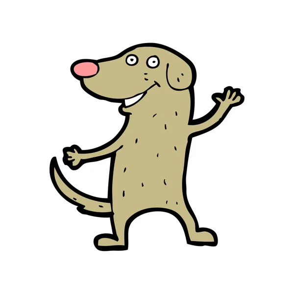 Dibujos animados agitando perro — Vector de stock