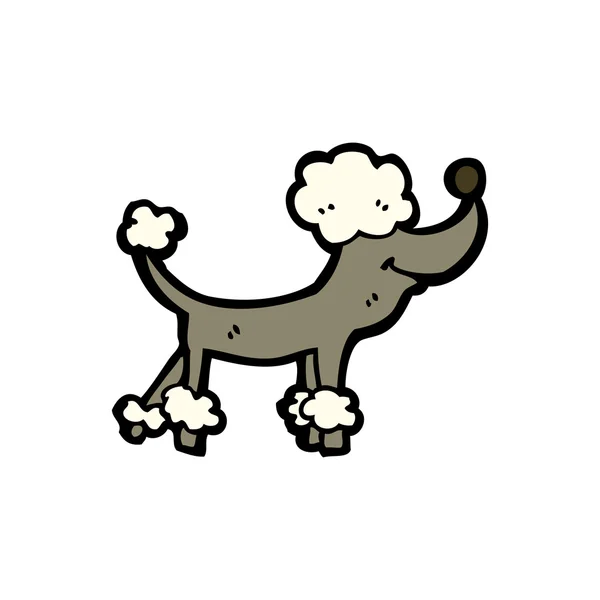 花式的卡通贵宾狗 — 图库矢量图片