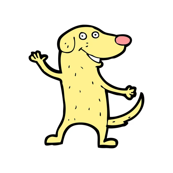 Perro bailarín de dibujos animados — Archivo Imágenes Vectoriales