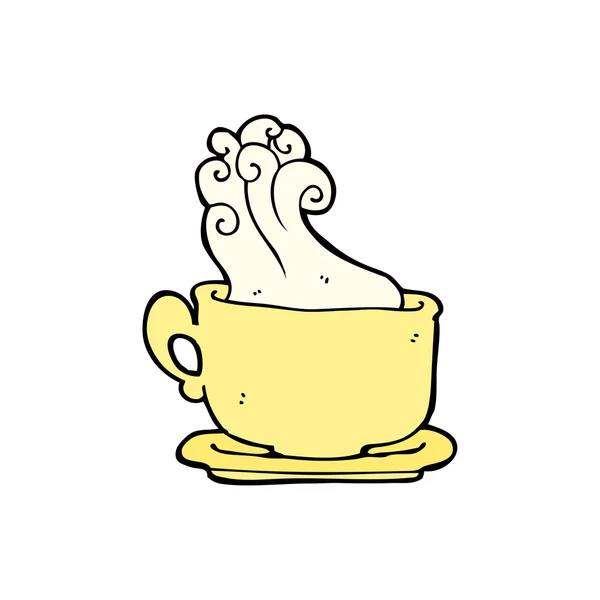Žlutá hrnkem čaje Cartoon — Stockový vektor
