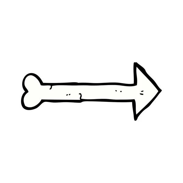 骨の矢印記号 — ストックベクタ