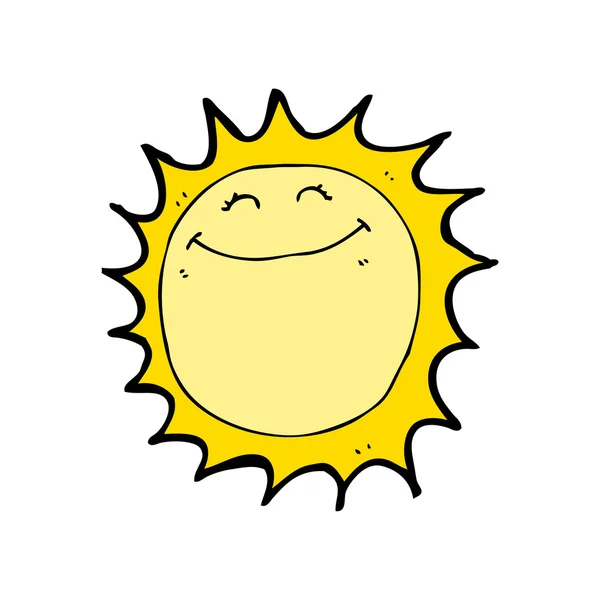 Dibujos animados del sol feliz — Vector de stock