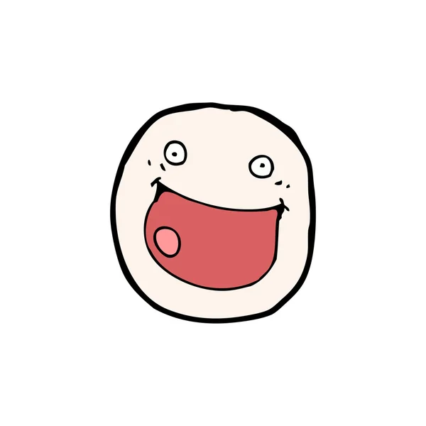 Kreslené bláznivé šťastný obličej — Stockový vektor