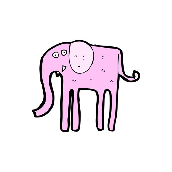 Elefante de dibujos animados rosa — Archivo Imágenes Vectoriales