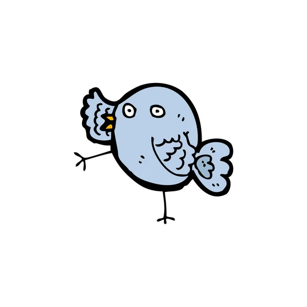 Bluebird Walking Cartoon — Stockvektor