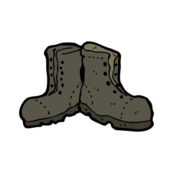 Gamla armén boots cartoon — Stock vektor