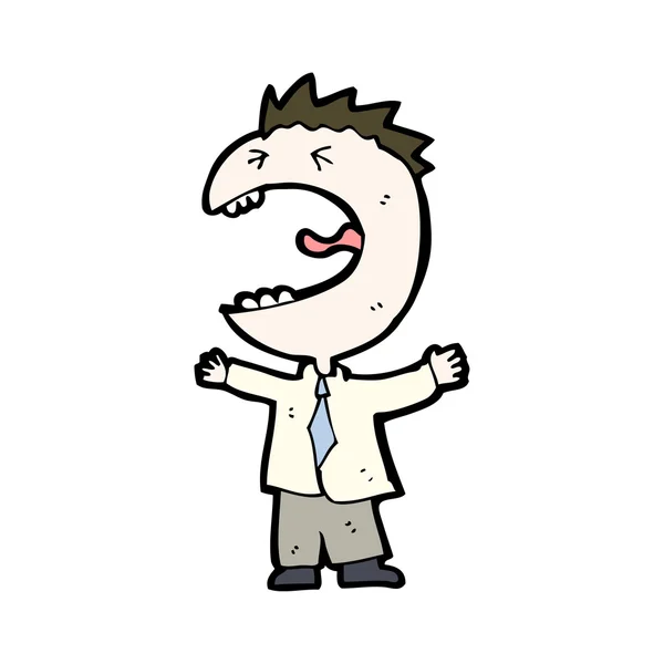 Cartoon boos jongen — Stockvector