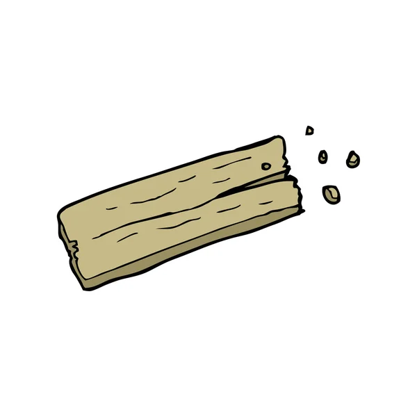 Tablón de dibujos animados de madera — Vector de stock
