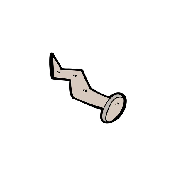 Bent bande dessinée ongle — Image vectorielle