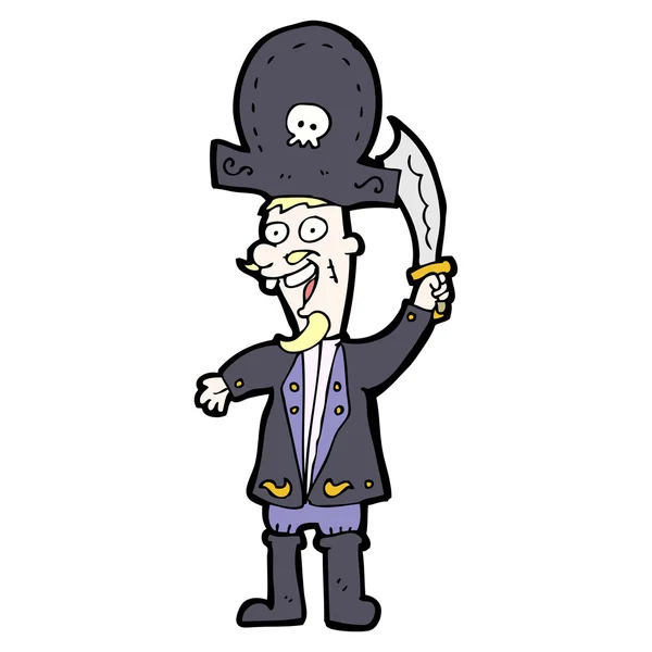 Pirata capitán de dibujos animados — Archivo Imágenes Vectoriales