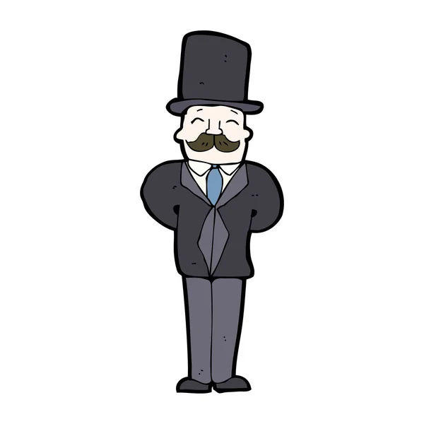 Cartoon Victoriaanse gentleman — Stockvector