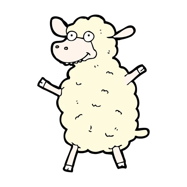 Karikatür koyun — Stok Vektör
