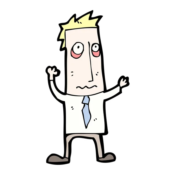 Desenhos animados do trabalhador estressado (versão raster ) — Vetor de Stock
